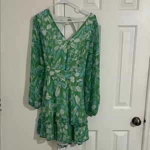 Floral Green Dress